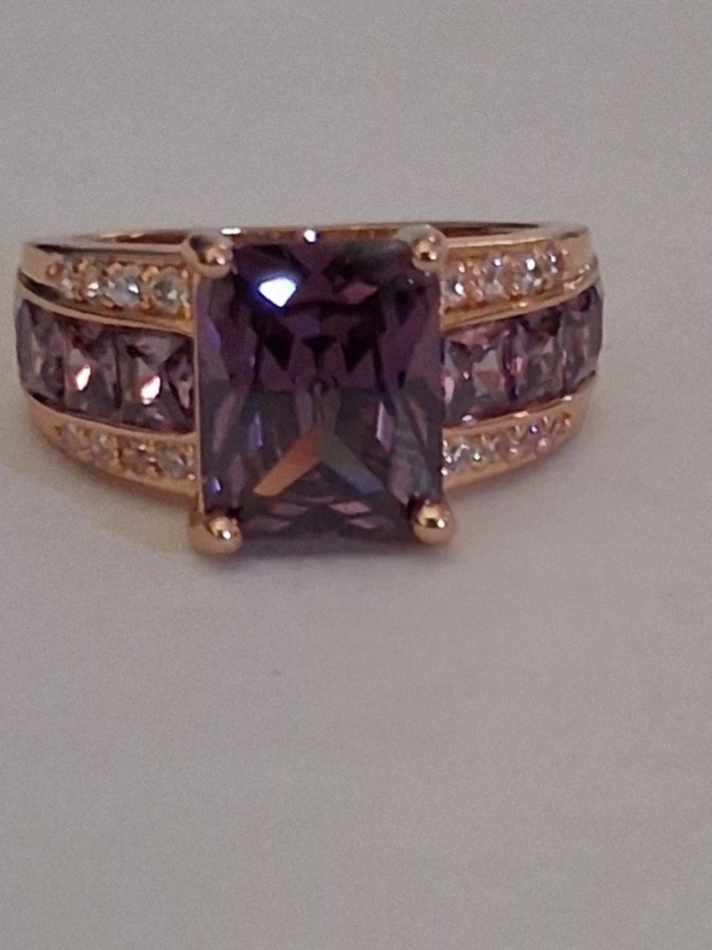 14K Gold Amethyst Ring